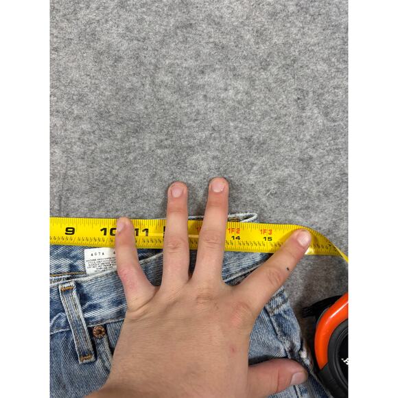 VINTAGE 80s Levis 550 Jeans Mens 32x30 Blue Denim Relaxed Fit Straight Red Tab - Picture 3 of 10